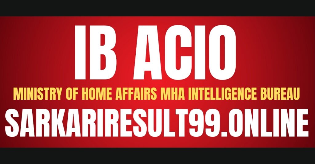 IB ACIO Admit Card 2025