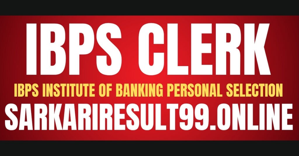 IBPS Clerk 15th Online Form 2025 for 10277 Post