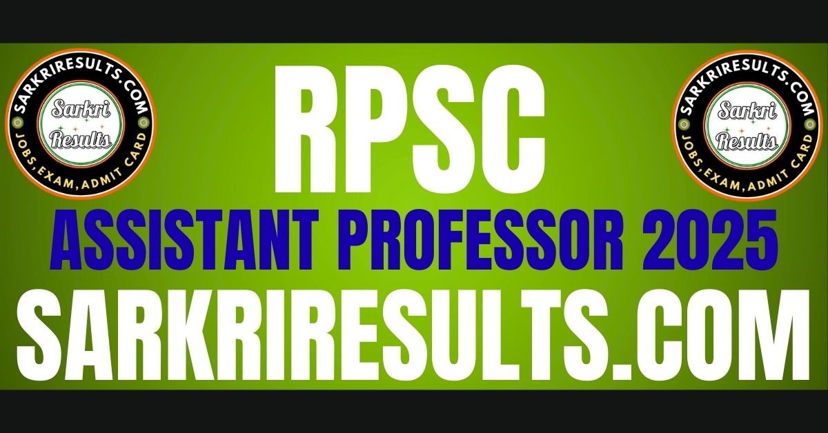 RPSC Assistant post 2025