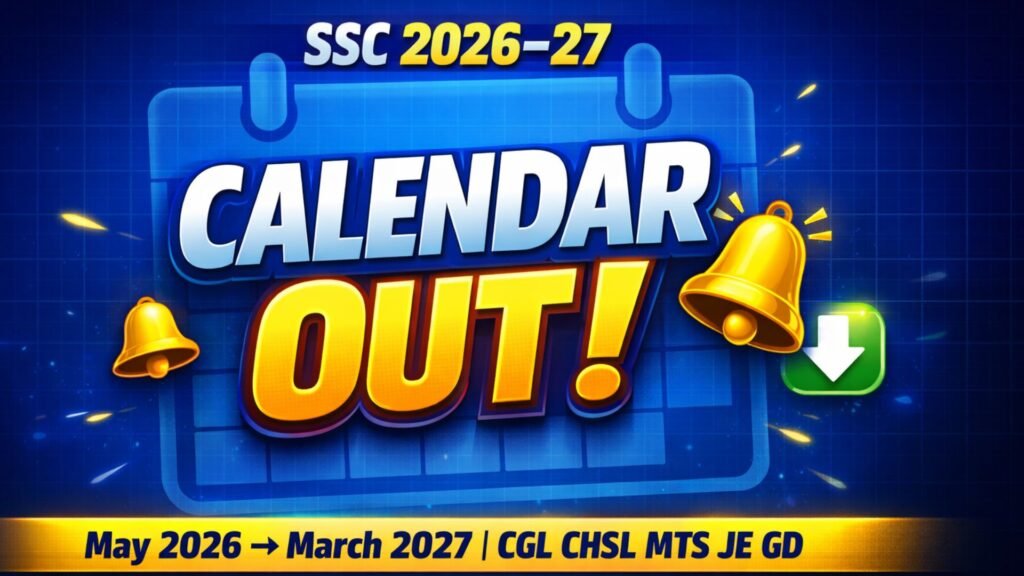SSC Exam Calendar 2026–27 Released: 2 ssc calender