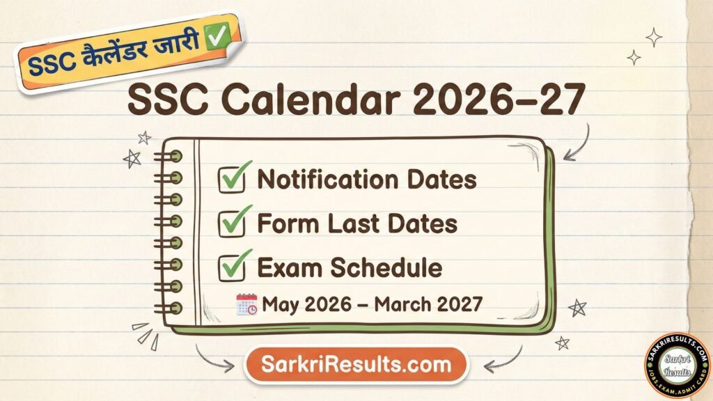 SSC Exam Calendar 2026–27 Released: 3 ssc exam calender 2026
