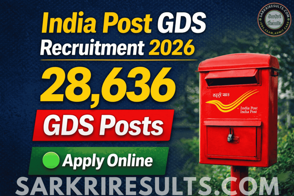 India Post GDS Recruitment 2026 Apply Online – 28636 Posts | Sarkari Results 1 india post office GDS